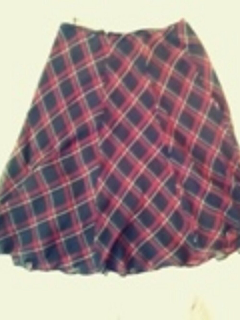 Jones New York Signature Plaid 100% Silk Skirt Size 6